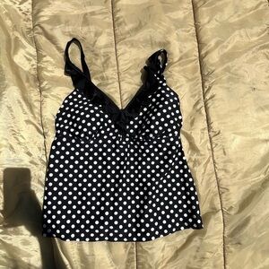 St. John's Bay Blue and White Sleeveless Bustier Camisole